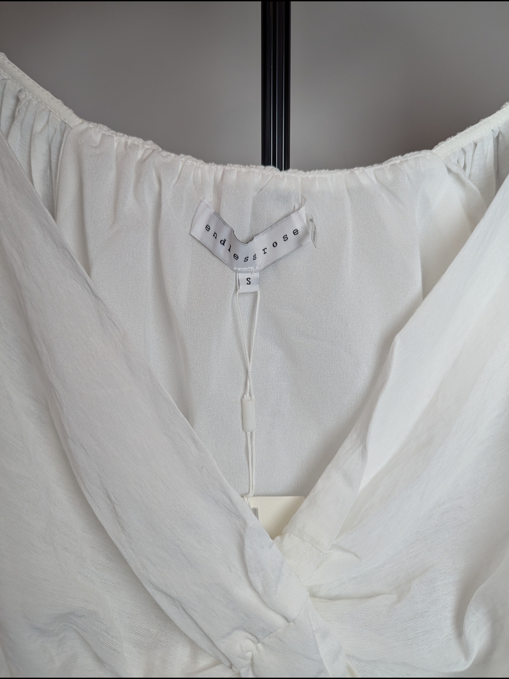 Endless Rose Women Size S Twist Front Blouse Balloon Whimsical Cottagecore - Picture 3 of 15